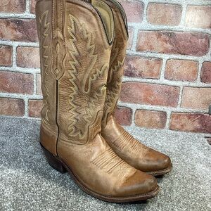 Old West Tan Canyon Womens Snip toe western boots size 5.5